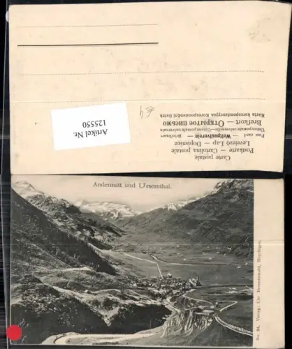 125550,Andermatt m. Ursernthal Kt Uri 1900