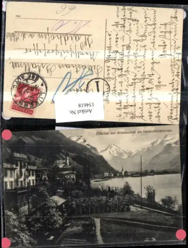 154618,Flüelen m. Bristenstock a. Vierwaldstättersee 1921 Kt Uri