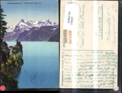 154622,Vierwaldstättersee Urirotstock 1924 Kt Uri