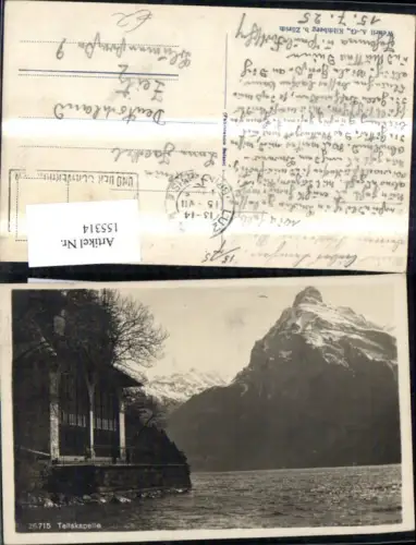 155314,Tellskapelle Vierwaldstättersee Sisikon 1925 Kt Uri