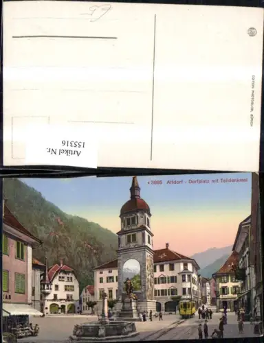 155316,Altdorf Tellsplatz Brunnen Statue Kt Uri