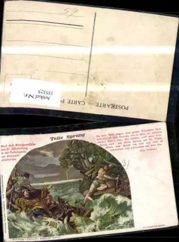 155325,Tells Sprung Vierwaldstättersee Tellskapelle Sisikon Kt Uri