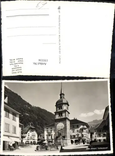 155334,Altdorf Tellsplatz Telldenkmal Brunnen Statue Kt Uri