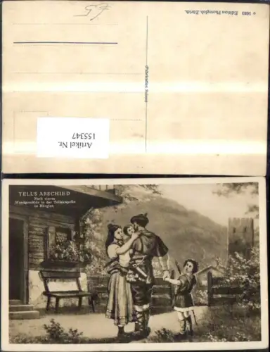 155347,Tells Abschied n. Gemälde i. Tellskapelle Bürglen Altdorf Kt Uri