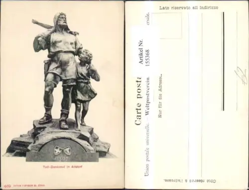 155368,Altdorf Detailansicht Telldenkmal Statue Kt Uri