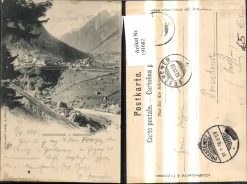 191682,Gotthardbahn Goeschenen Göschenen Kt Uri