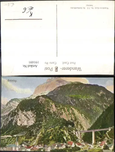 191691,Künstler Ak R. Carl L. Amsteg Kt Uri