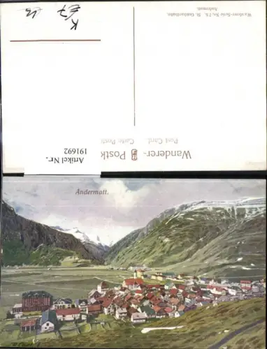 191692,Künstler Ak R. Carl L. Andermatt Kt Uri