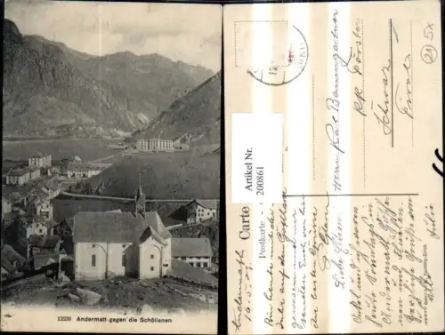 200861,Andermatt geg. d. Schöllenen Kt Uri