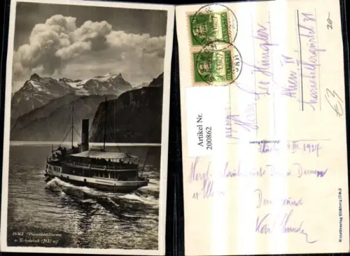 200862,Vierwaldstättersee u. Urirotstock Schiff Dampfer Kt Uri