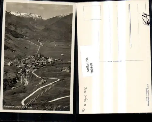 200868,Andermatt geg. d. Furka Totale Kt Uri