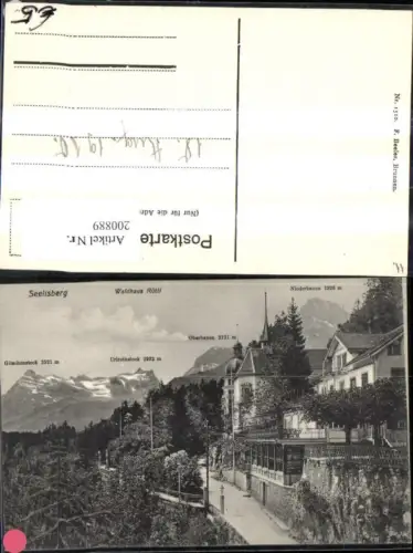 200889,Seelisberg Strassenansicht Gipfelkarte Kt Uri
