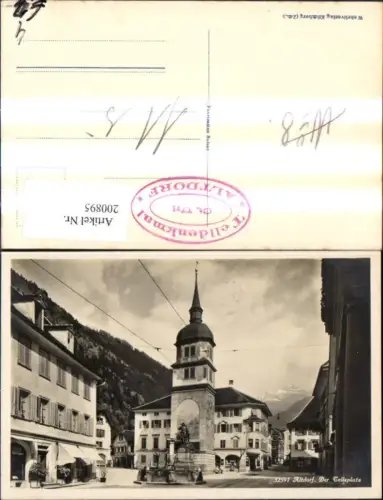200895,Altdorf Foto Ak Tellsplatz Denkmal Brunnen Kt Uri