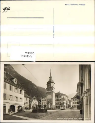 200896,Altdorf Foto Ak Tellsplatz Denkmal Brunnen Kt Uri
