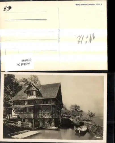 200899,Treib Ansicht Haus Ruderboote Boote Vierwaldstättersee Kt Uri