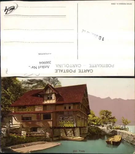 200904,Treib Ansicht Haus Ruderboote Boote Vierwaldstättersee Kt Uri