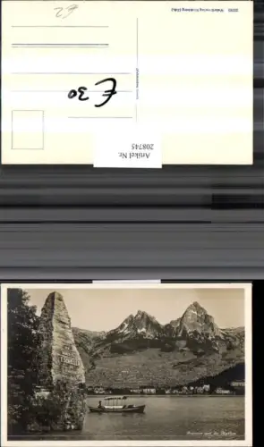 208745,Brunnen u. d. Mythen Schillerstein Boot Kt Uri