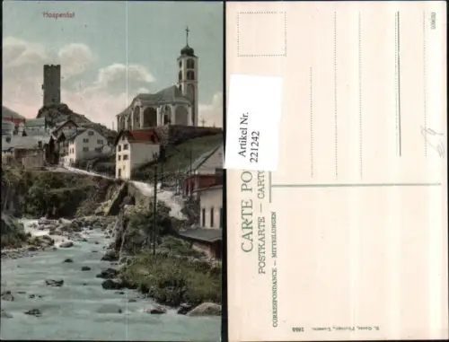 221242,Hospental Kirche Turm Partie Kt Uri