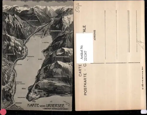 221247,Urnersee See aus d. Vogelschau Flüelen Altorf Sisikon Rütli Seelisberg Kt Ur