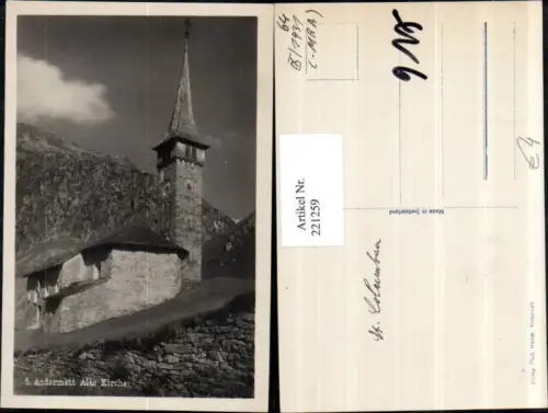 221259,Andermatt Alte Kirche Kt Uri