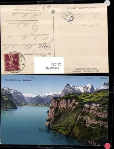 221273,Vierwaldstättersee Seelisberg Grand Hotel Sonnenberg pub E. Goetz 4119 Kt Uri
