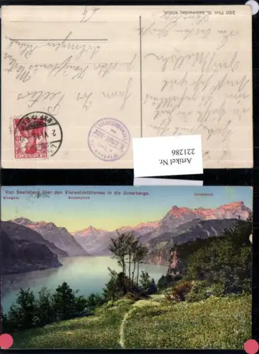 221286,Vom Seelisberg über d. Vierwaldstättersee i. d. Urnerberge Partie Kt Uri
