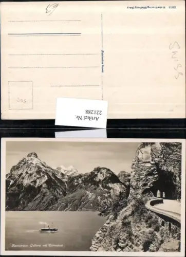 221288,Axenstraße Gallerie m. Urirotstock b. Flüelen Kt Uri