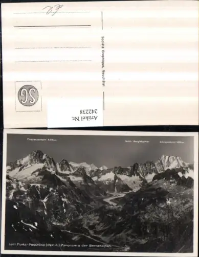 242238,Furka-Passhöhe Panorama d. Berneralpen Bergkulisse b. Realp Kt Uri