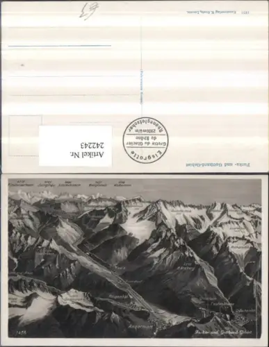 242243,Furka- und Gotthard-Gebiet aus d. Vogelschau Hospental Andermatt Göschenen Kt Uri