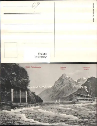 242249,Tellskapelle Kapelle b. Sisikon m. Gitschen u. Urirotstock Dampfer Kt Uri
