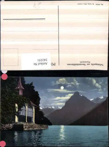 242251,Tellskapelle Kapelle Vierwaldstättersee b. Sisikon Mondnacht pub E. Goetz 4470 Kt Uri