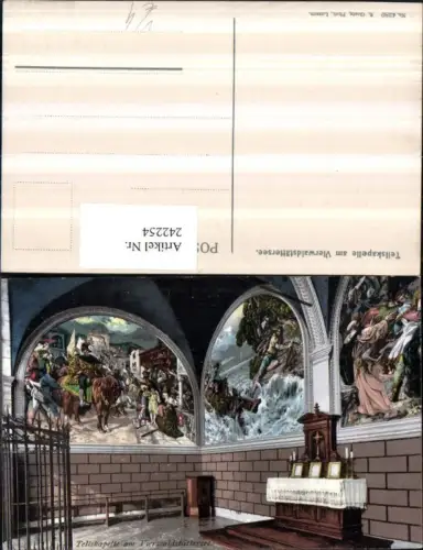 242254,Tellskapelle b. Sisikon am Vierwaldstättersee Innenansicht pub E. Geotz 4380 Kt Uri