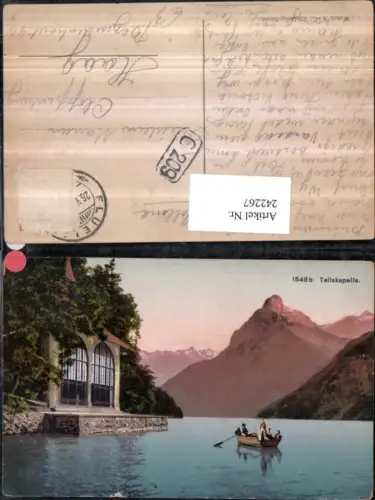 242267,Tellskapelle Kapelle b. Sisikon Ruderboot Kt Uri