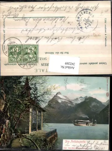 242269,Die Tellskapelle Kapelle b. Sisikon Dampfer Schiff Kt Uri
