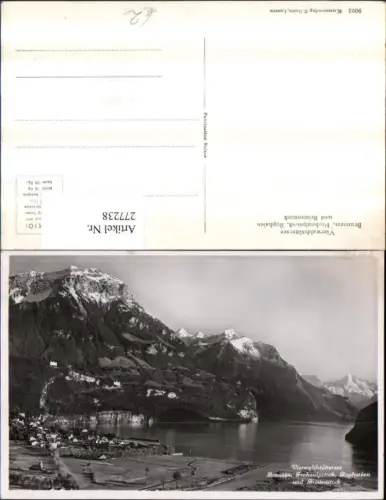 277238,Vierwaldstättersee Brunnen Frohnalpstock Rühaien u. Bristenstock Bergkulisse Kt Uri