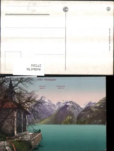 277241,Tellskapelle Kapelle b. Seelisberg m. Gitschen u. Uriorotstock Bergkulisse Kt Uri