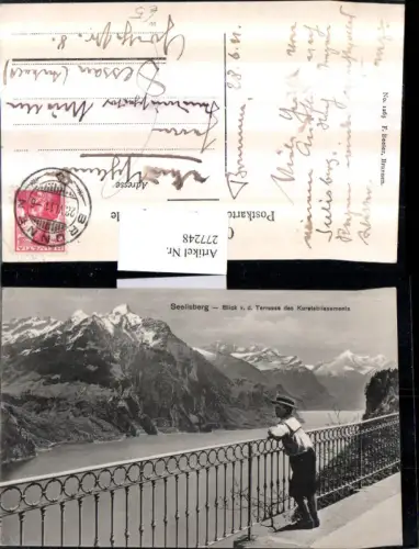 277248,Seelisberg Blick von d. Terrasse des Kuretablissements Bergkulisse Kt uri