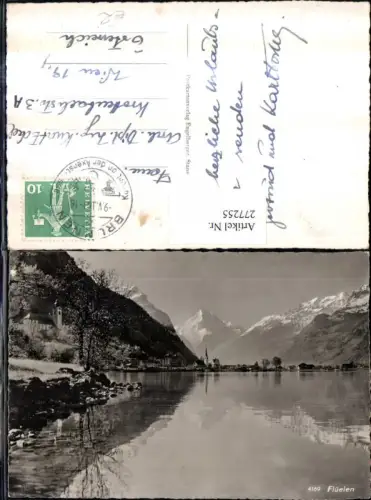 277255,Flüelen Teilansicht m. Bristenstock Bergkulisse Kt Uri