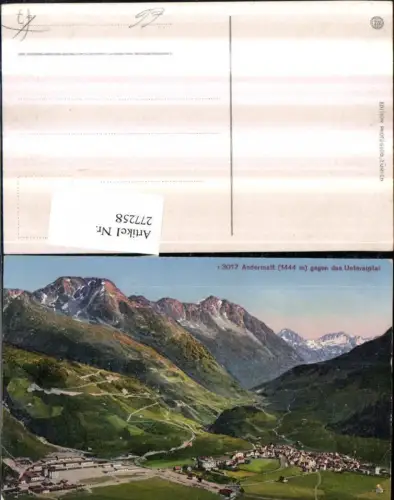 277258,Andermatt Totale geg. d. Unteralptal Bergkulisse Kt Uri