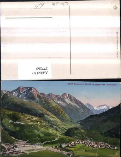 277260,Andermatt Totale geg. d. Unteralptal Bergkulisse Kt Uri