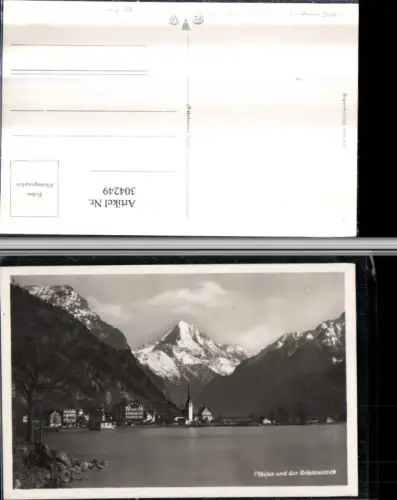 304249,Flüelen Teilansicht m. Bristenstock Bergkulisse Kt Uri