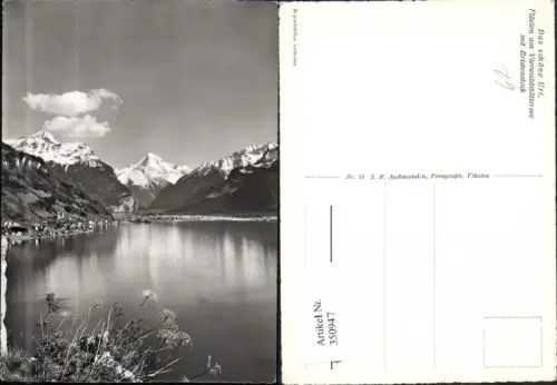 350947,Flüelen am Vierwaldstättersee Totale m. Bristenstock Bergkulisse Kt Uri