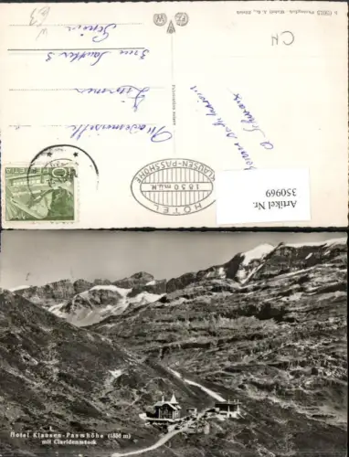 350969,Hotel Klausen Passhöhe m. Claridenstock Bergkulisse Kt Uri