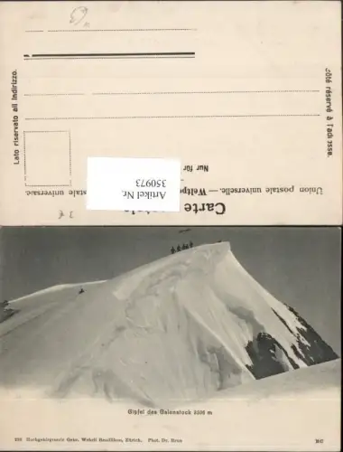 350973,Gipfel des Galenstock Berggipfel Kt Uri