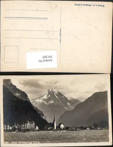 391205,Flüelen Totale m. Bristenstock Bergkulisse Kt Uri