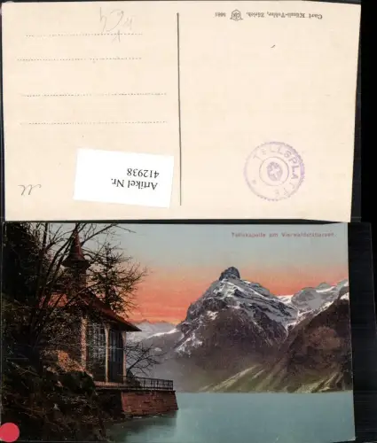 412938,Tellskapelle b. Seelisberg Bergkulisse Kt Uri pub Carl Künzli 5081