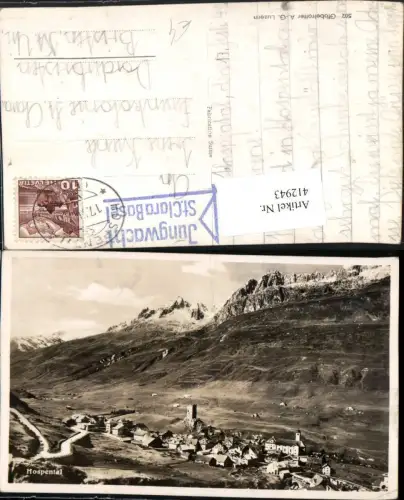 412943,Hospental Totale Bergkulisse Kt Uri