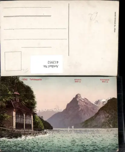 412952,Tellskapelle b. Seelisberg m. Gitschen u. Urirotstock Bergkulisse Kt Uri