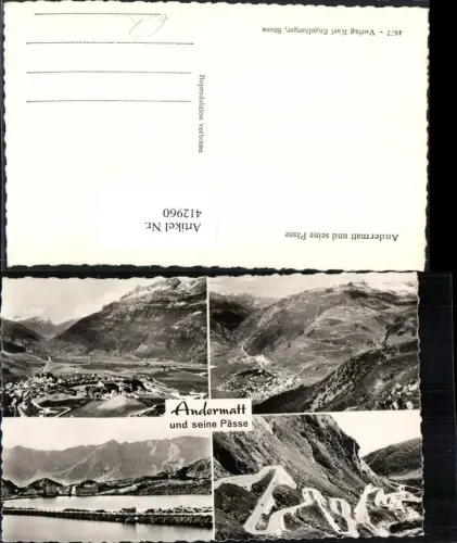 412960,Andermatt Totale Pässe Straße Mehrbildkarte Kt Uri