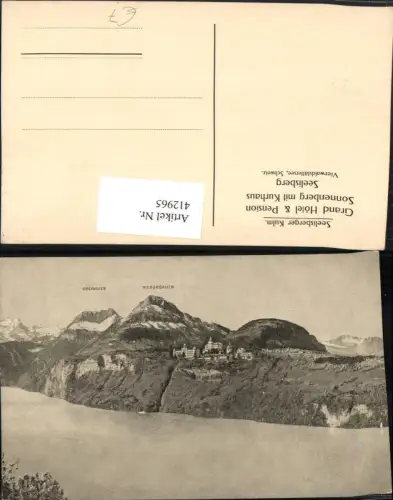 412965,Seelisberger Kulm Grand Hotel Sonnenberg m. Kurhaus Bergkulisse Kt Uri